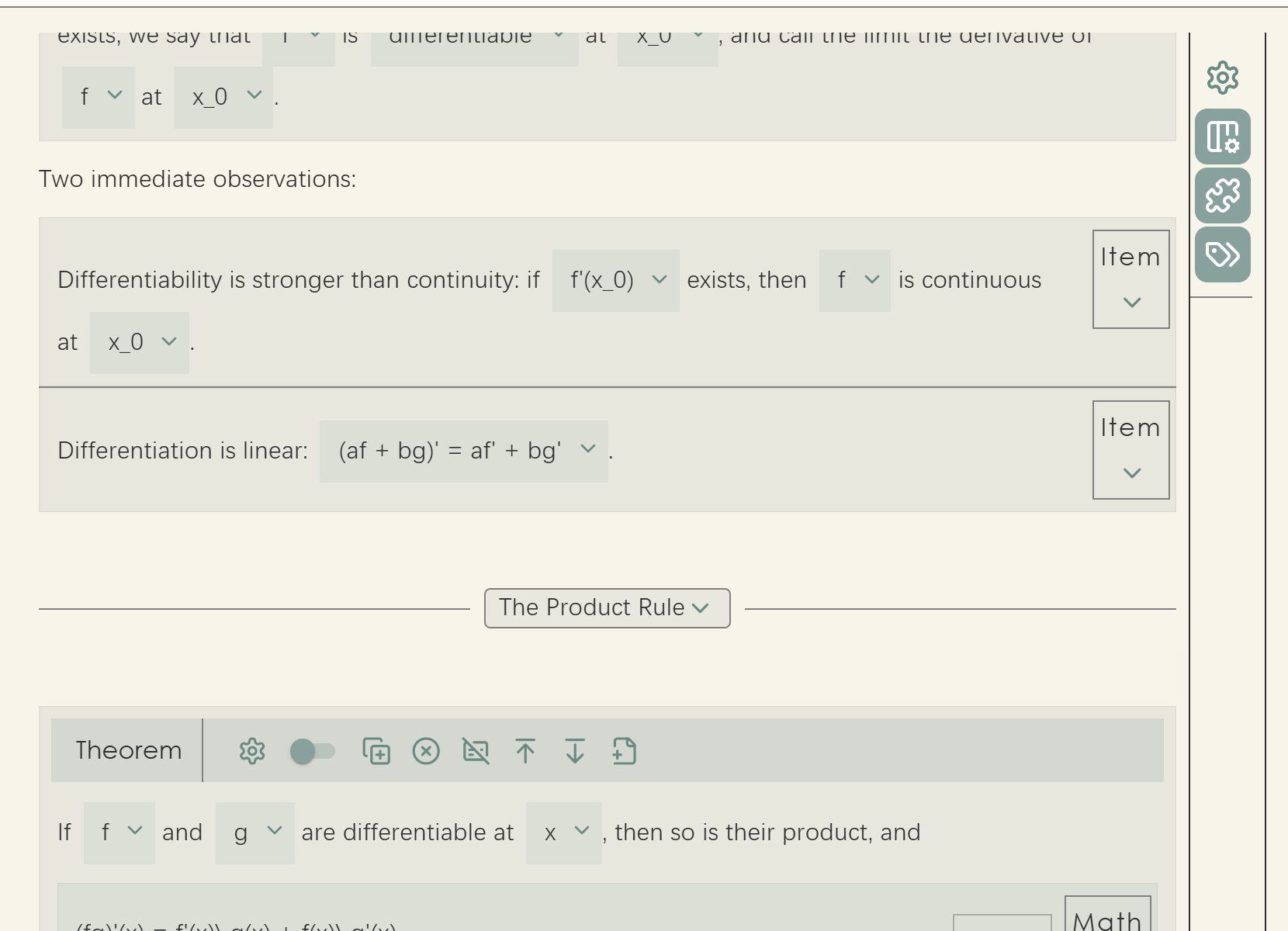 The default editor's paper and its sidebar